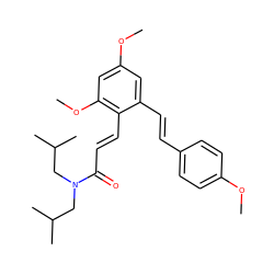 COc1ccc(/C=C/c2cc(OC)cc(OC)c2/C=C/C(=O)N(CC(C)C)CC(C)C)cc1 ZINC000095590407