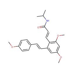 COc1ccc(/C=C/c2cc(OC)cc(OC)c2/C=C/C(=O)NC(C)C)cc1 ZINC000095591730