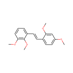 COc1ccc(/C=C/c2cccc(OC)c2OC)c(OC)c1 ZINC000169330261