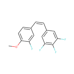 COc1ccc(/C=C\c2cc(F)c(F)c(F)c2)cc1F ZINC000013607890