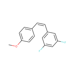 COc1ccc(/C=C\c2cc(F)cc(F)c2)cc1 ZINC000013607312