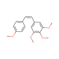COc1ccc(/C=C\c2cc(OC)c(OC)c(OC)c2)cc1 ZINC000000005900