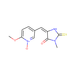 COc1ccc(/C=C2/NC(=S)N(C)C2=O)c[n+]1[O-] ZINC000474609833