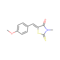 COc1ccc(/C=C2\SC(=S)N(C)C2=O)cc1 ZINC000001199578