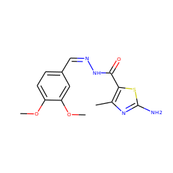 COc1ccc(/C=N\NC(=O)c2sc(N)nc2C)cc1OC ZINC000031854404