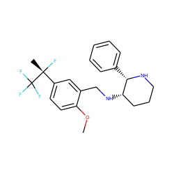 COc1ccc([C@@](C)(F)C(F)(F)F)cc1CN[C@H]1CCCN[C@H]1c1ccccc1 ZINC000040896089
