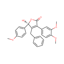 COc1ccc([C@@]2(O)OC(=O)C(c3ccc(OC)c(OC)c3)=C2Cc2ccccc2)cc1 ZINC000013761535