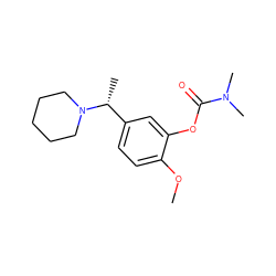COc1ccc([C@@H](C)N2CCCCC2)cc1OC(=O)N(C)C ZINC000299826729