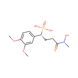 COc1ccc([C@@H](CCC(=O)N(C)O)P(=O)(O)O)cc1OC ZINC000299836270