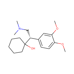 COc1ccc([C@@H](CN(C)C)C2(O)CCCCC2)cc1OC ZINC000026742967