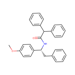 COc1ccc([C@@H](Cc2ccccc2)NC(=O)C(c2ccccc2)c2ccccc2)cc1 ZINC000001534475