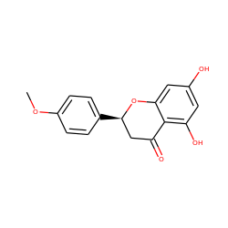 COc1ccc([C@@H]2CC(=O)c3c(O)cc(O)cc3O2)cc1 ZINC000002146973