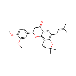COc1ccc([C@@H]2CC(=O)c3cc(CC=C(C)C)c4c(c3O2)C=CC(C)(C)O4)cc1OC ZINC000013339867