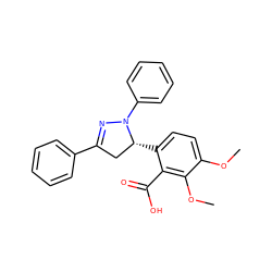 COc1ccc([C@@H]2CC(c3ccccc3)=NN2c2ccccc2)c(C(=O)O)c1OC ZINC000005198068