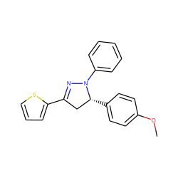 COc1ccc([C@@H]2CC(c3cccs3)=NN2c2ccccc2)cc1 ZINC000004071837