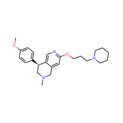 COc1ccc([C@@H]2CN(C)Cc3cc(OCCCN4CCCCC4)ncc32)cc1 ZINC000028827060