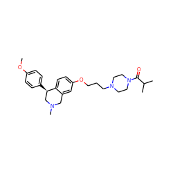 COc1ccc([C@@H]2CN(C)Cc3cc(OCCCN4CCN(C(=O)C(C)C)CC4)ccc32)cc1 ZINC000028818170