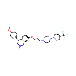COc1ccc([C@@H]2CN(C)Cc3cc(OCCCN4CCN(c5ccc(C(F)(F)F)cc5)CC4)ccc32)cc1 ZINC000028818157