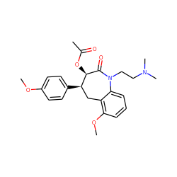 COc1ccc([C@@H]2Cc3c(OC)cccc3N(CCN(C)C)C(=O)[C@@H]2OC(C)=O)cc1 ZINC000013450554