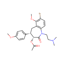 COc1ccc([C@@H]2Cc3c(ccc(Br)c3OC)N(CCN(C)C)C(=O)[C@@H]2OC(C)=O)cc1 ZINC000013450895