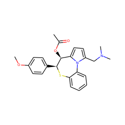 COc1ccc([C@@H]2Sc3ccccc3-n3c(CN(C)C)ccc3[C@@H]2OC(C)=O)cc1 ZINC000013760863