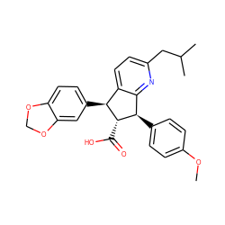 COc1ccc([C@@H]2c3nc(CC(C)C)ccc3[C@H](c3ccc4c(c3)OCO4)[C@H]2C(=O)O)cc1 ZINC000013859853