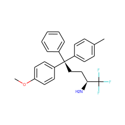 COc1ccc([C@](CC[C@H](N)C(F)(F)F)(c2ccccc2)c2ccc(C)cc2)cc1 ZINC000095582172