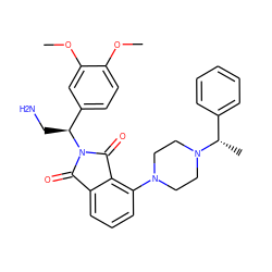 COc1ccc([C@H](CN)N2C(=O)c3cccc(N4CCN([C@@H](C)c5ccccc5)CC4)c3C2=O)cc1OC ZINC000045245210
