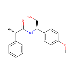 COc1ccc([C@H](CO)NC(=O)[C@@H](C)c2ccccc2)cc1 ZINC000299858922