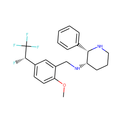 COc1ccc([C@H](F)C(F)(F)F)cc1CN[C@H]1CCCN[C@H]1c1ccccc1 ZINC000040395578