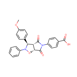 COc1ccc([C@H]2[C@@H]3C(=O)N(c4ccc(C(=O)O)cc4)C(=O)[C@@H]3ON2c2ccccc2)cc1 ZINC000101520951