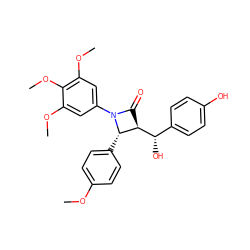 COc1ccc([C@H]2[C@H]([C@@H](O)c3ccc(O)cc3)C(=O)N2c2cc(OC)c(OC)c(OC)c2)cc1 ZINC000299827934