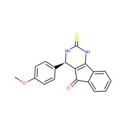 COc1ccc([C@H]2NC(=S)NC3=C2C(=O)c2ccccc23)cc1 ZINC000101466634