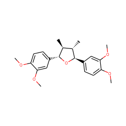 COc1ccc([C@H]2O[C@H](c3ccc(OC)c(OC)c3)[C@@H](C)[C@@H]2C)cc1OC ZINC000014764634