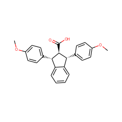 COc1ccc([C@H]2c3ccccc3[C@@H](c3ccc(OC)cc3)[C@@H]2C(=O)O)cc1 ZINC000100742356