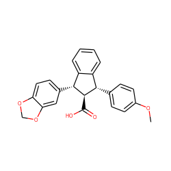 COc1ccc([C@H]2c3ccccc3[C@@H](c3ccc4c(c3)OCO4)[C@@H]2C(=O)O)cc1 ZINC000013736722