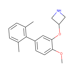 COc1ccc(-c2c(C)cccc2C)cc1OC1CNC1 ZINC000096175873