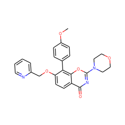 COc1ccc(-c2c(OCc3ccccn3)ccc3c(=O)nc(N4CCOCC4)oc23)cc1 ZINC001772606749