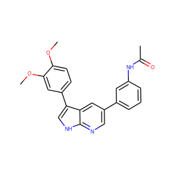 COc1ccc(-c2c[nH]c3ncc(-c4cccc(NC(C)=O)c4)cc23)cc1OC ZINC000299828571