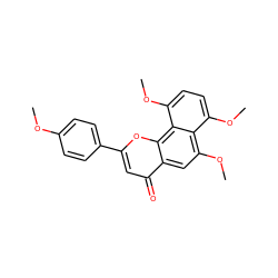 COc1ccc(-c2cc(=O)c3cc(OC)c4c(OC)ccc(OC)c4c3o2)cc1 ZINC000299861195