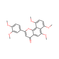 COc1ccc(-c2cc(=O)c3cc(OC)c4c(OC)ccc(OC)c4c3o2)cc1OC ZINC000299867246