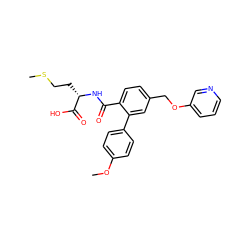 COc1ccc(-c2cc(COc3cccnc3)ccc2C(=O)N[C@@H](CCSC)C(=O)O)cc1 ZINC000027426075
