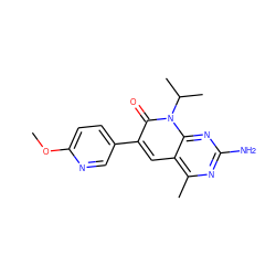 COc1ccc(-c2cc3c(C)nc(N)nc3n(C(C)C)c2=O)cn1 ZINC000064528119