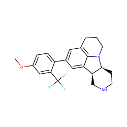 COc1ccc(-c2cc3c4c(c2)[C@@H]2CNCC[C@@H]2N4CCC3)c(C(F)(F)F)c1 ZINC000006733253