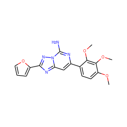 COc1ccc(-c2cc3nc(-c4ccco4)nn3c(N)n2)c(OC)c1OC ZINC000028104309