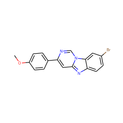 COc1ccc(-c2cc3nc4ccc(Br)cc4n3cn2)cc1 ZINC000103266966