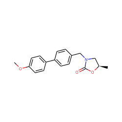 COc1ccc(-c2ccc(CN3C[C@@H](C)OC3=O)cc2)cc1 ZINC000045484430