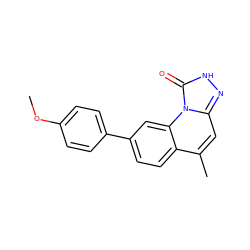 COc1ccc(-c2ccc3c(C)cc4n[nH]c(=O)n4c3c2)cc1 ZINC000058583180