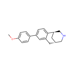 COc1ccc(-c2ccc3c(c2)C[C@H]2CNC[C@H]3C2)cc1 ZINC000101021734