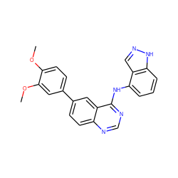 COc1ccc(-c2ccc3ncnc(Nc4cccc5[nH]ncc45)c3c2)cc1OC ZINC000143077061